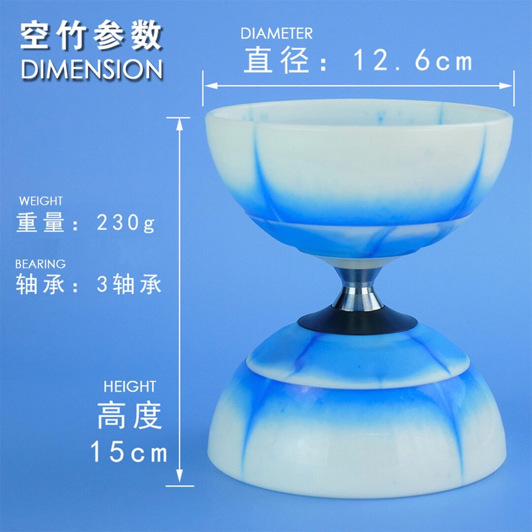 【Hualing 华铃】Big Fire Flame Diabolo 大号烈火铃 - 3-Bearing Axle 三培