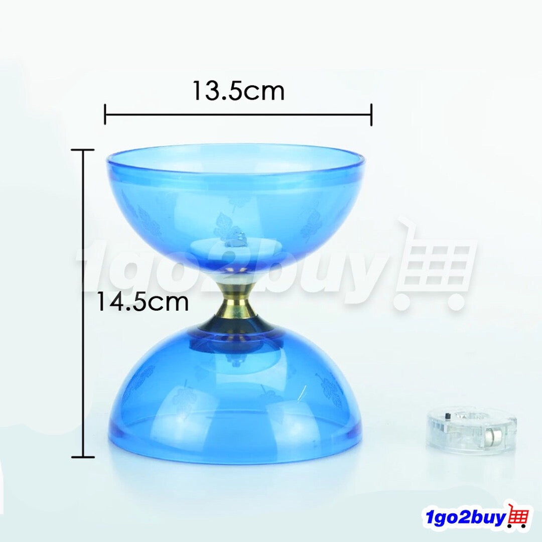 【Hualing 华铃】Big Glowing Rainbow Diabolo 大号发光彩虹铃 - 3-Bearing Axle 三培