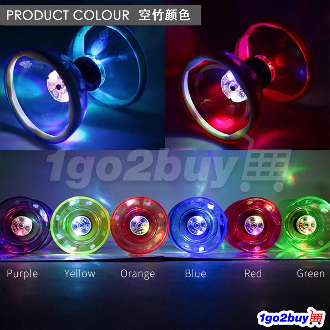 【Hualing 华铃】Big Glowing Rainbow Diabolo 大号发光彩虹铃 - 3-Bearing Axle 三培