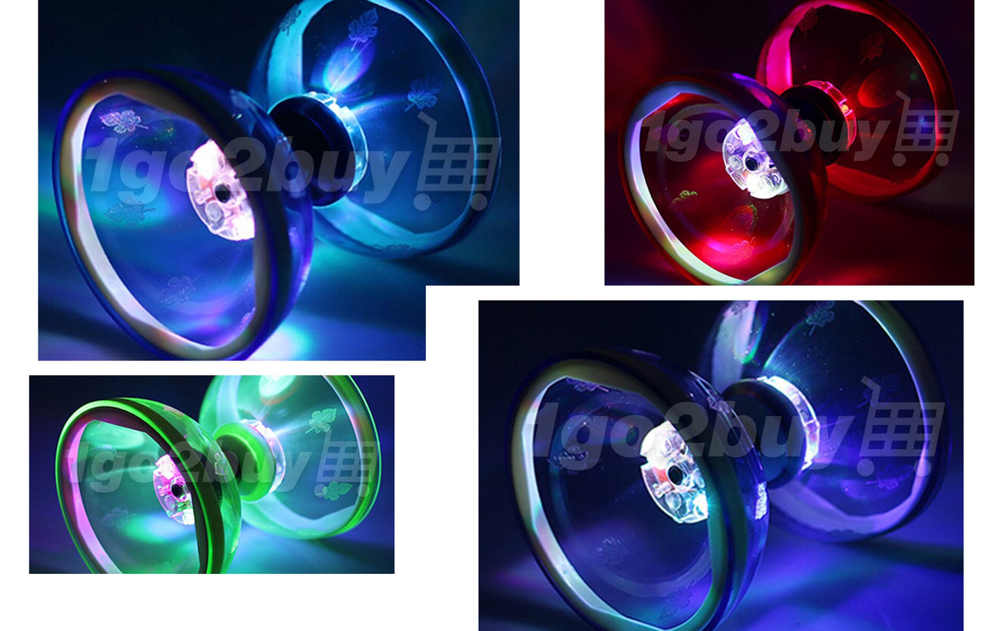 【Hualing 华铃】Big Glowing Rainbow Diabolo 大号发光彩虹铃 - 3-Bearing Axle 三培