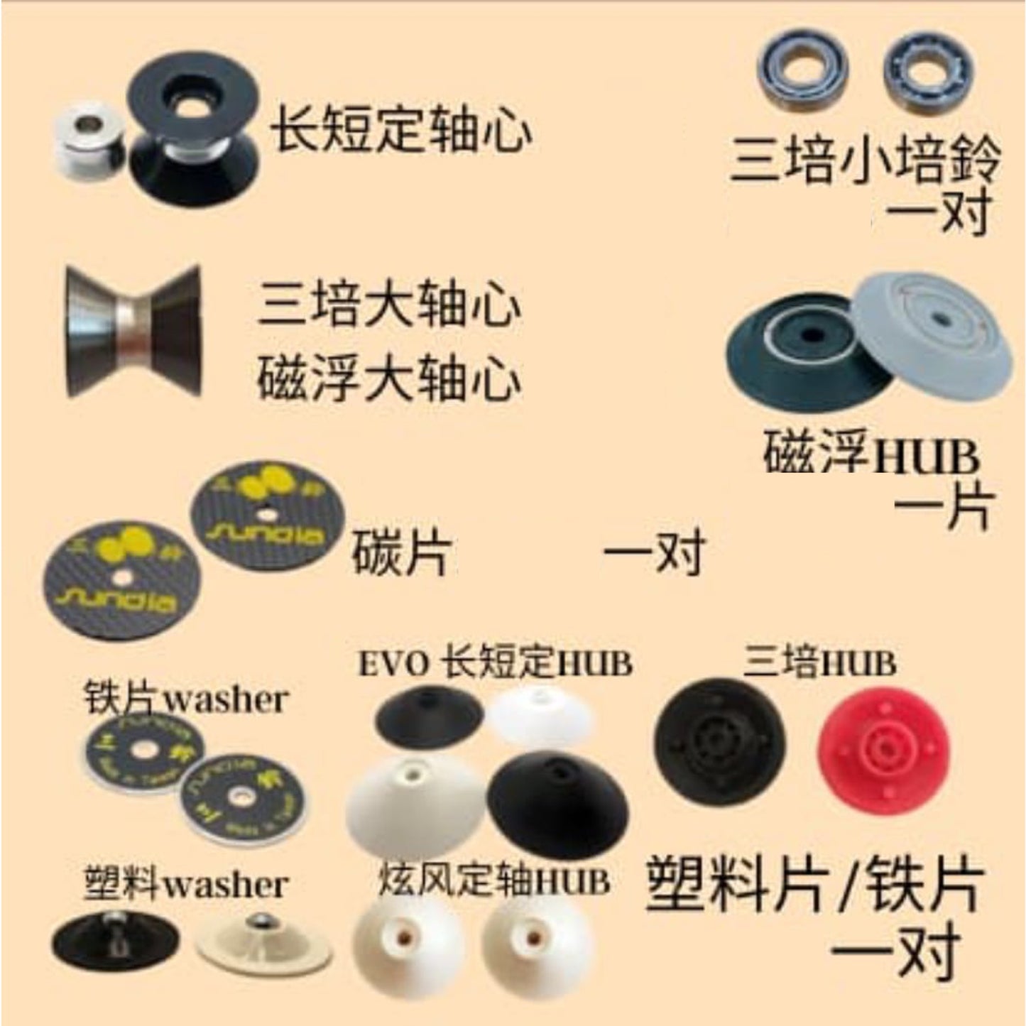【Sundia 三铃】Diabolo Axle Parts 扯铃零件 - Other 其他